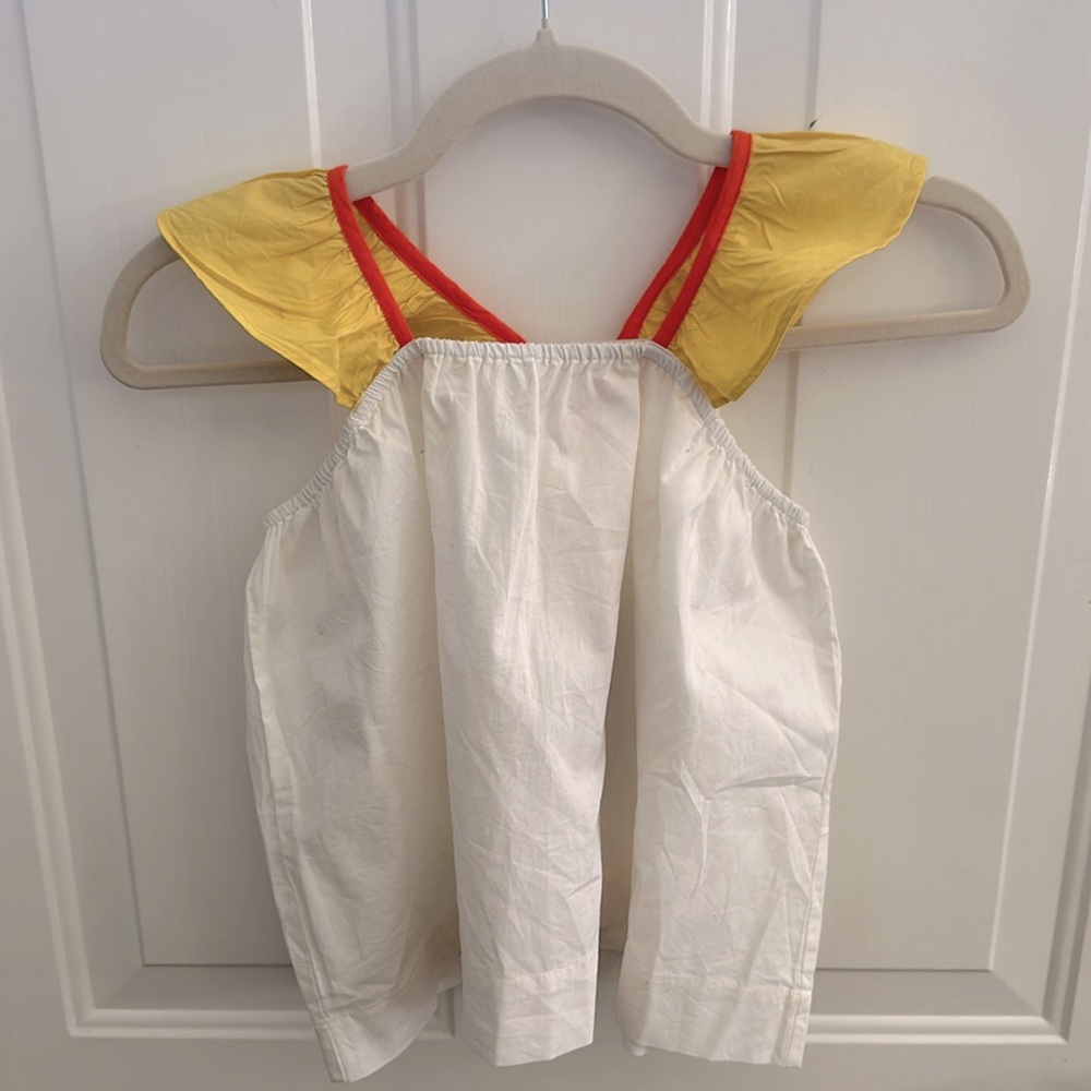 Adorable ruffle strap summer blouse